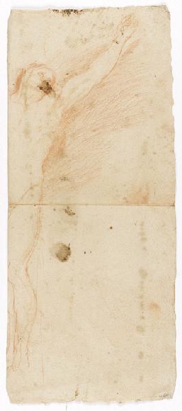 Deux groupes de figures (recto) ; Etude coupée de Christ en croix, dans l'autre sens de la feuille (verso)_3
