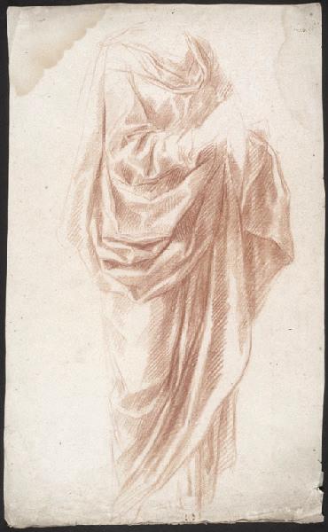 Etude de draperie (recto) ; Esquisse d'enfant à mi-corps, dans l'autre sens (verso), Vuez, Arnould de