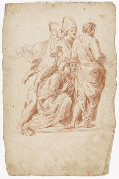 Etudes de figures drapées pour composition religieuse, Vuez, Arnould de