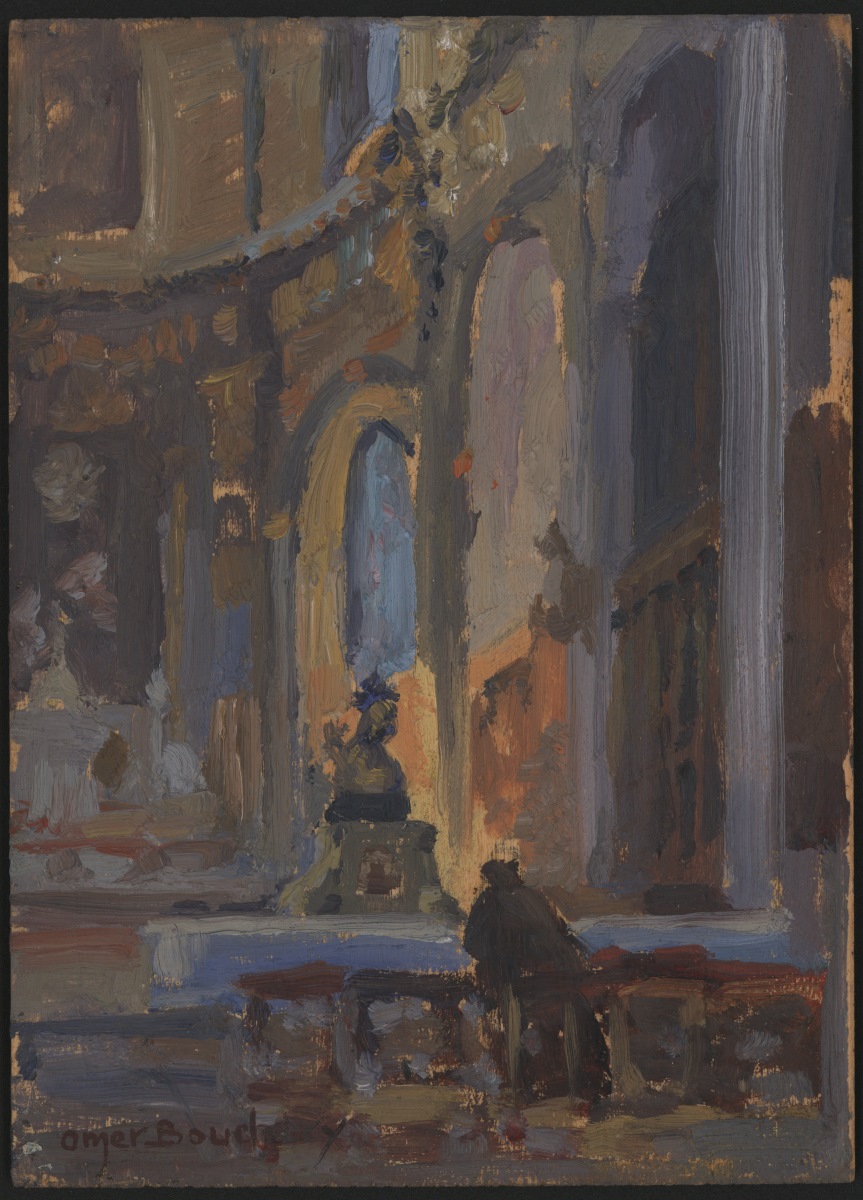Déposition du buste de St Etienne ; Eglise Saint-Etienne, Omer Bouchery, 1926