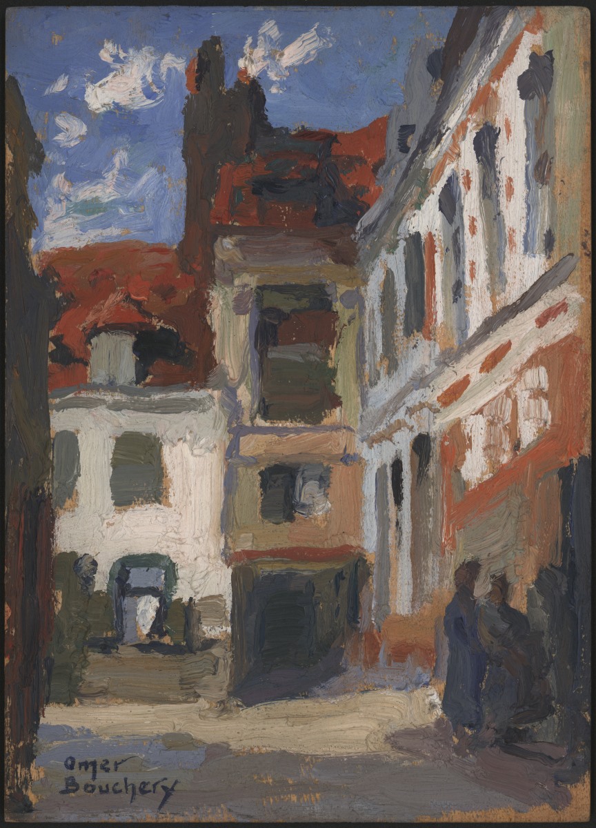 Cour à Fiens, Omer Bouchery, 1927