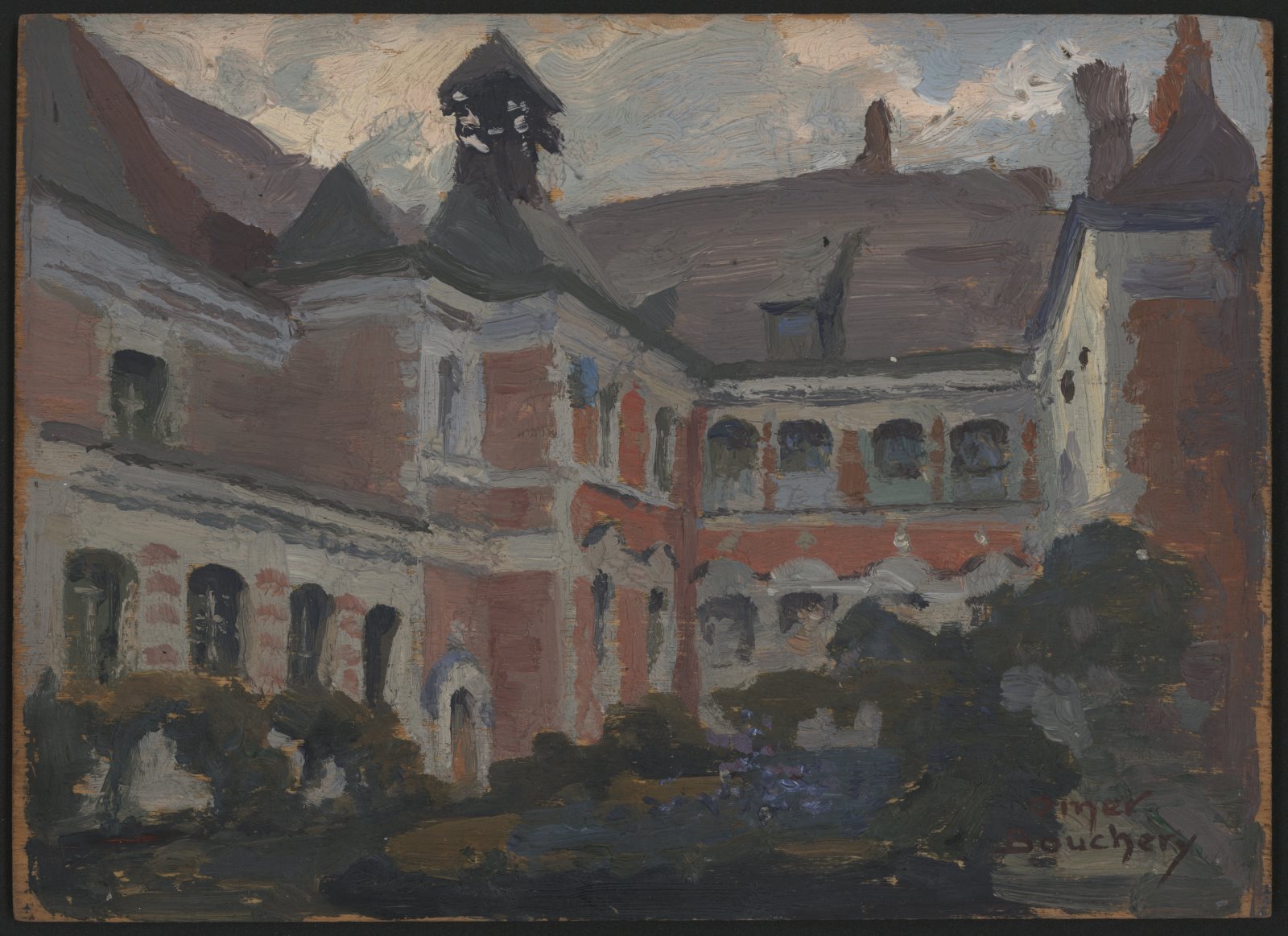 Vue sur le campanile, Omer Bouchery, 1928