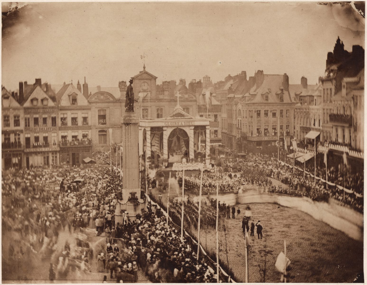 La procession de la "Fête-Dieu" à Lille, le 29 mai 1853, Alphonse Le Blondel, 1853, mai 29