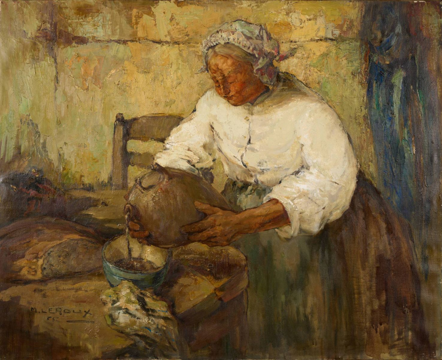Femme à la cruche, Martial Leroux, 20e siècle