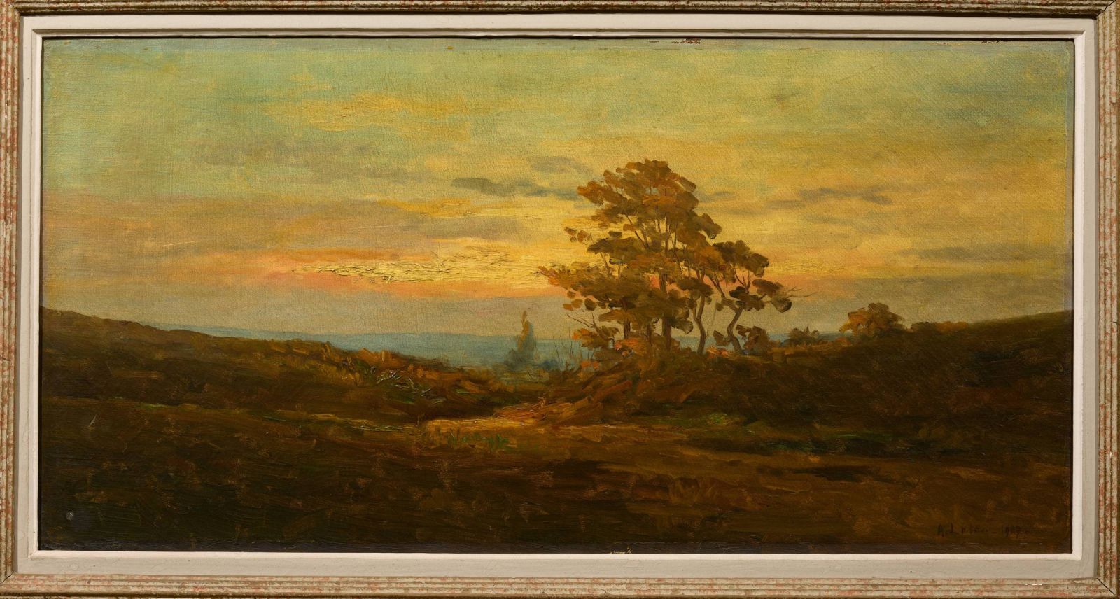 Coucher de soleil, Alexandre Felix Leleu, 1907