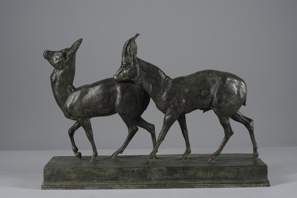 Couple de gazelles, Henri Bouchard, 1912 : vers