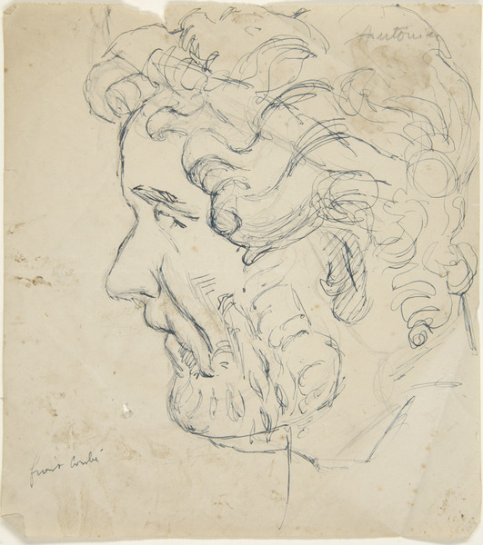 Front bombé ; Etude pour Adrien dans la première version du Sculpteur de Nimes (de l'ensemble), Henri Bouchard, 1925