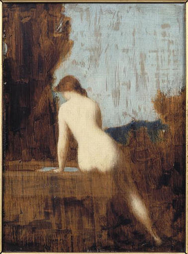 FEMME NUE ASSISE AU BORD D'UN PUITS_0