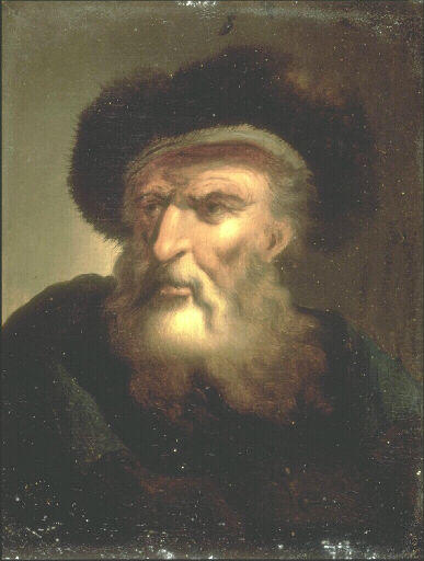 Tête de vieillard, François Eisen, 18e siècle