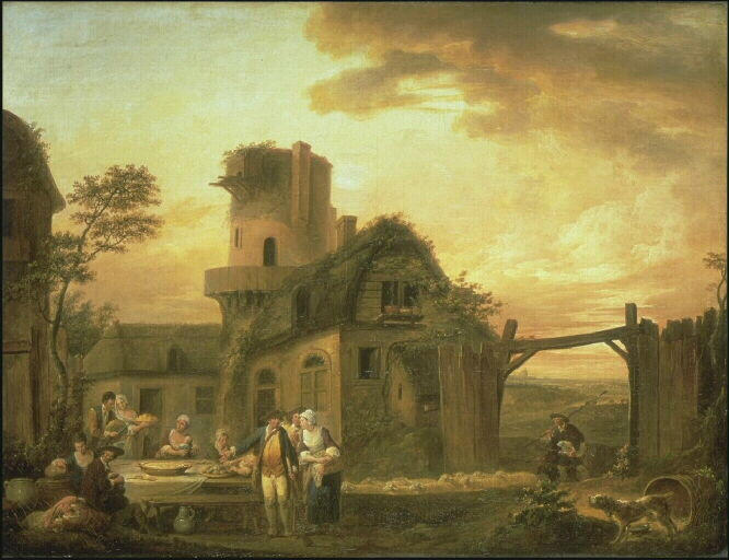 Le soir ; Les quatre heures de la journée, Louis Joseph Watteau, 1774
