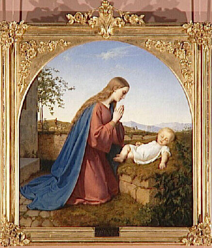 La Vierge adorant l'Enfant Jésus_0