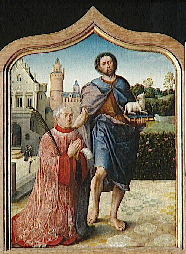 Saint Jean et le chanoine donateur ; Gisant_0