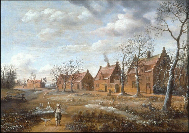 Paysage d'hiver, Daniel van Heil, 17e siècle