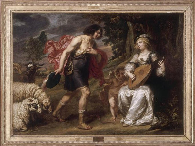 SCENE PASTORALE, Jan Van Den Hoecke, 17e siècle