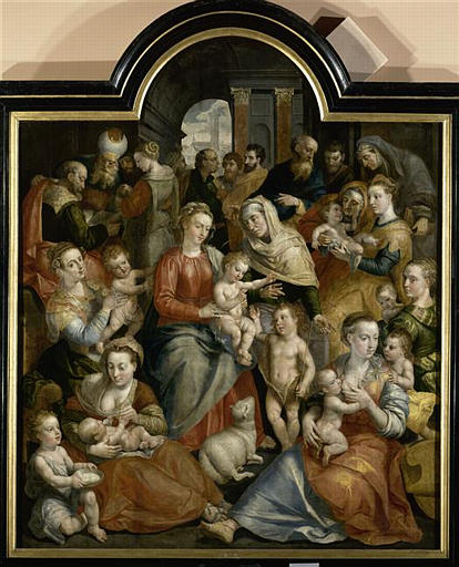 LA PARENTE DE LA VIERGE, Мартин де Вос, 1593
