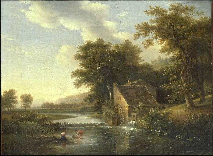 Paysage avec un moulin, Louis Etienne Watelet, 19e siècle