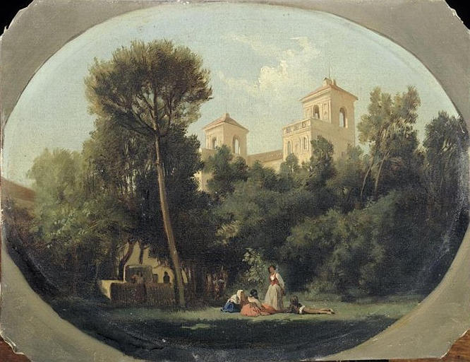 VUE DE LA VILLA MEDICIS, François Nicolas Chifflart, 2e moitié 19e siècle, 1er quart 20e siècle