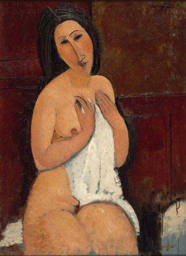 Nu assis à la chemise_0