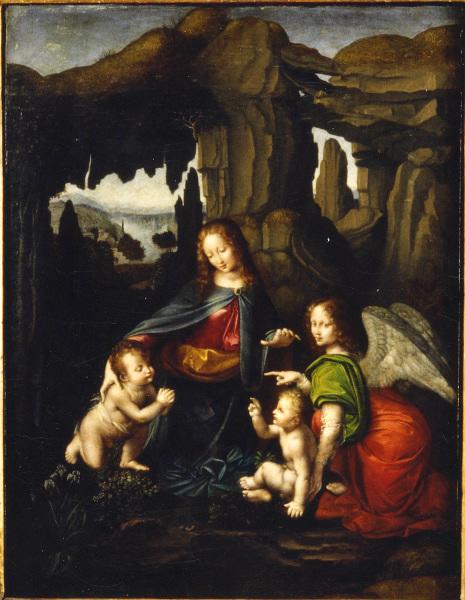 La Vierge aux Rochers (recto) ; Paysage (revers)_0