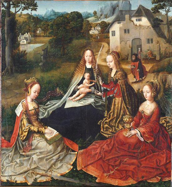 La Vierge et l'Enfant avec sainte Catherine, sainte Madeleine et sainte Barbe, Samuel van Hoogstraten, 1510
