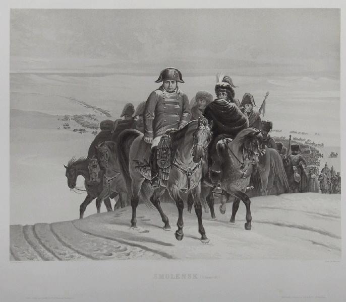 Smolensk, 9 novembre 1812 ; La Retraite de Moscou (autre titre), Alexandre Damien Manceau, 2e moitié 19e siècle