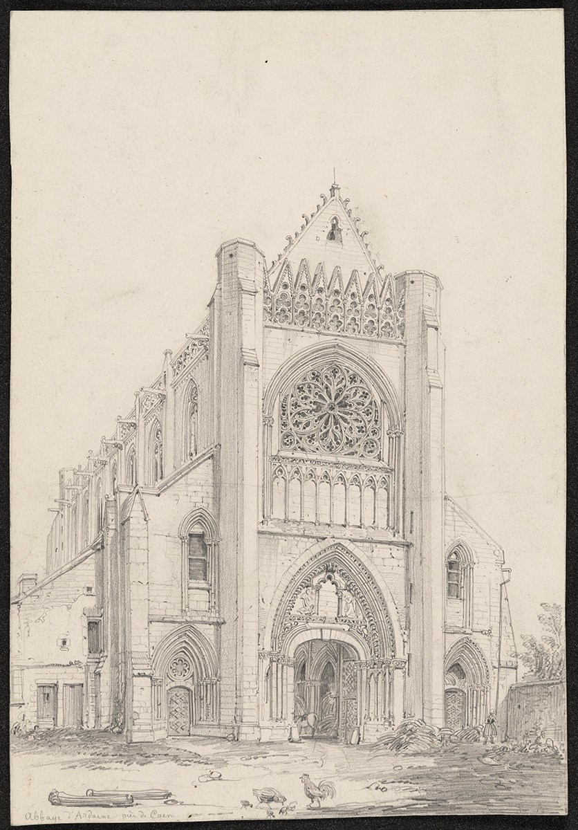 Vue de l'abbaye d'Ardenne, près de Caen, Félix Benoist, 1850 vers
