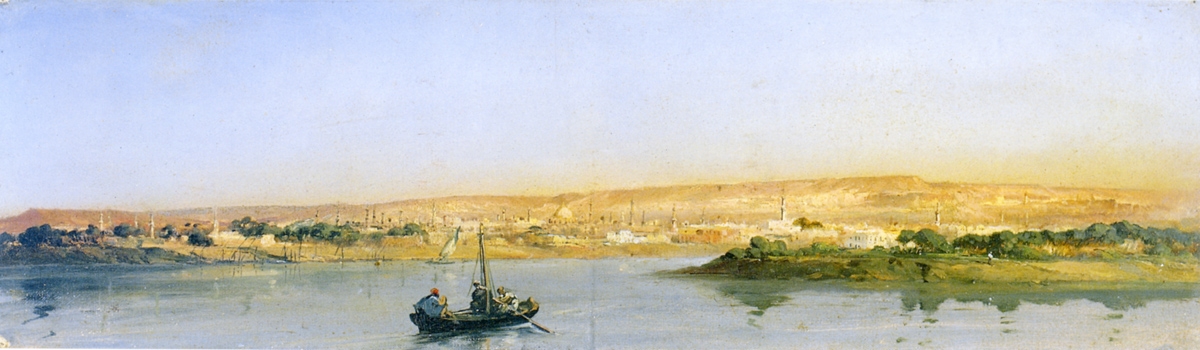 L'île de Gezireh, le port de Boulacq et la ville du Caire, Jean Charles Langlois, 1850 vers