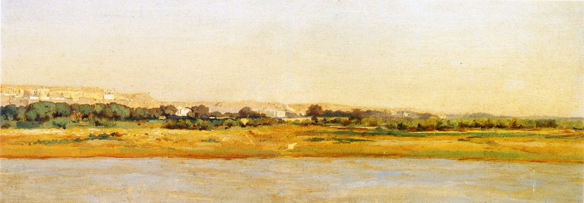 L'île de Gezireh et la citadelle du Caire, vers 1850, Jean Charles Langlois, 1850 vers