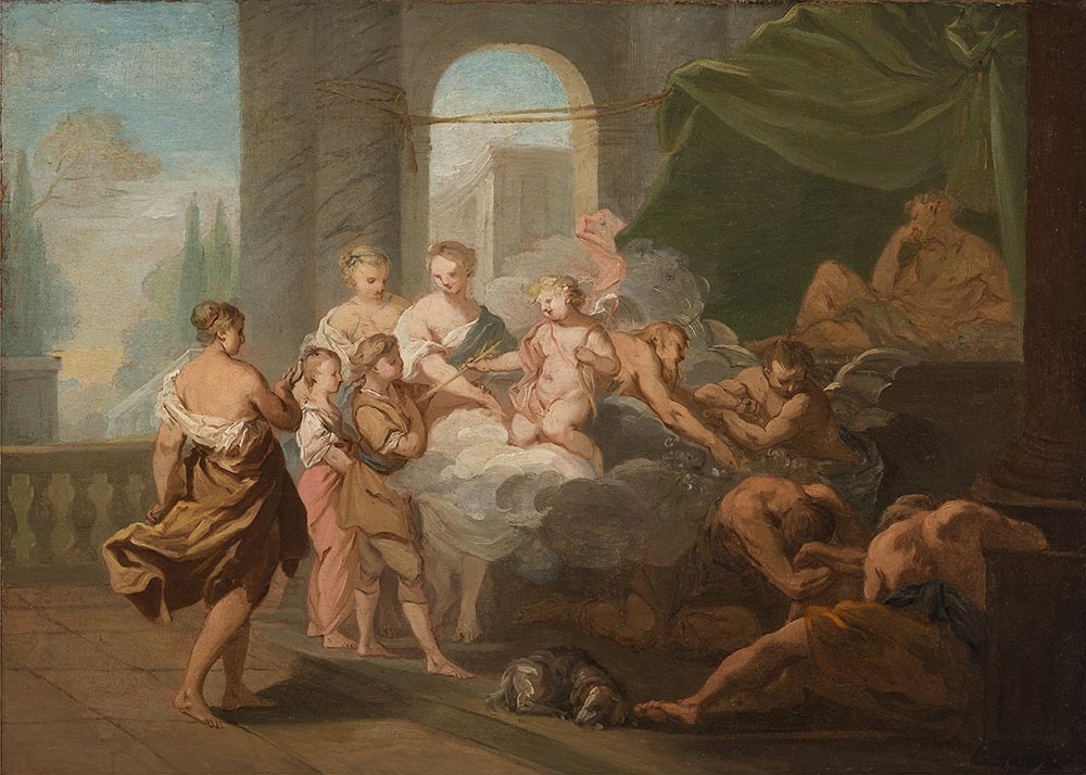Le Songe de Lamon et Dryas. Daphnis et Chloé présentés à l'Amour, Étienne Jeaurat