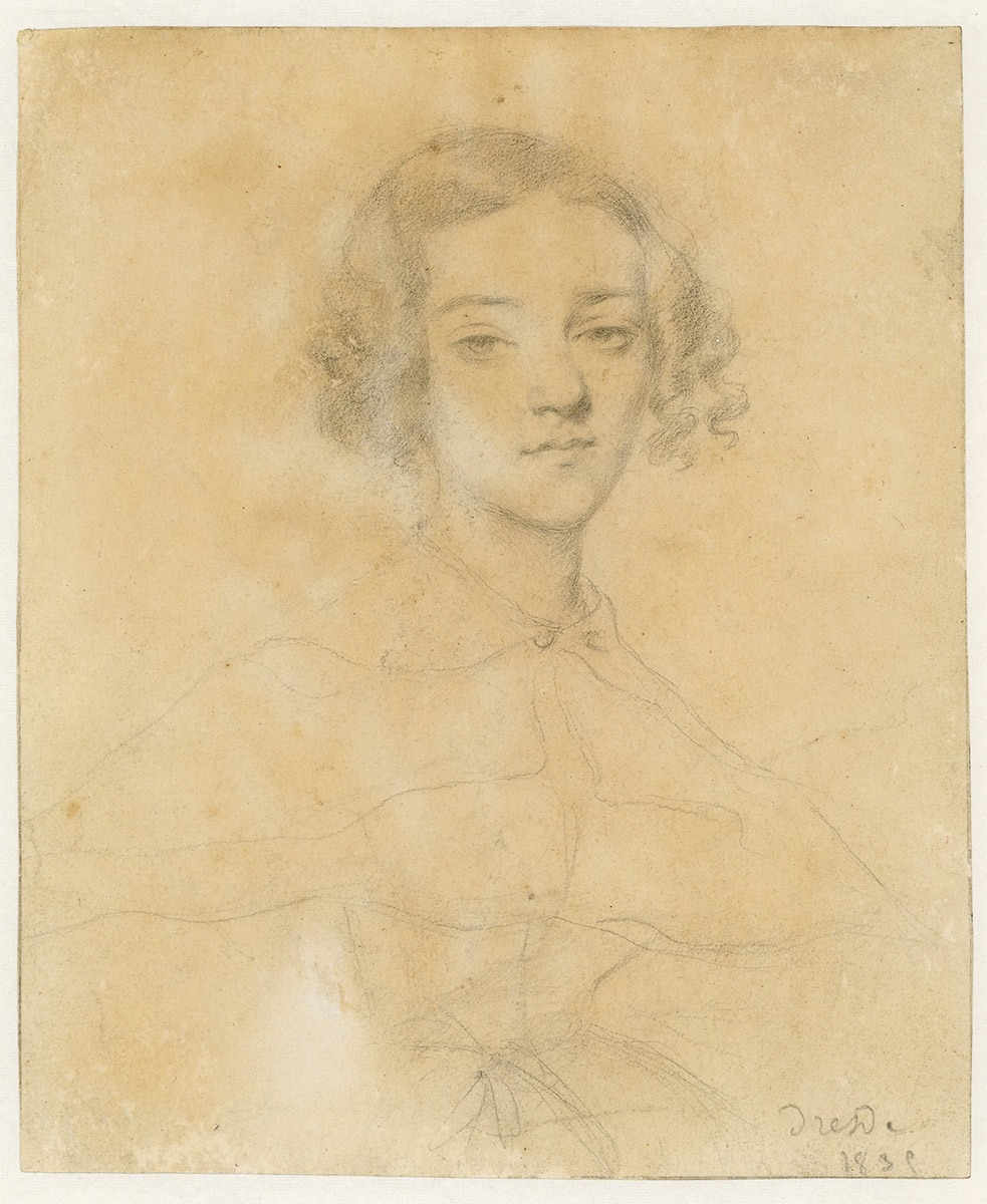 Portrait de jeune femme à mi-corps, Schmidt, 1835