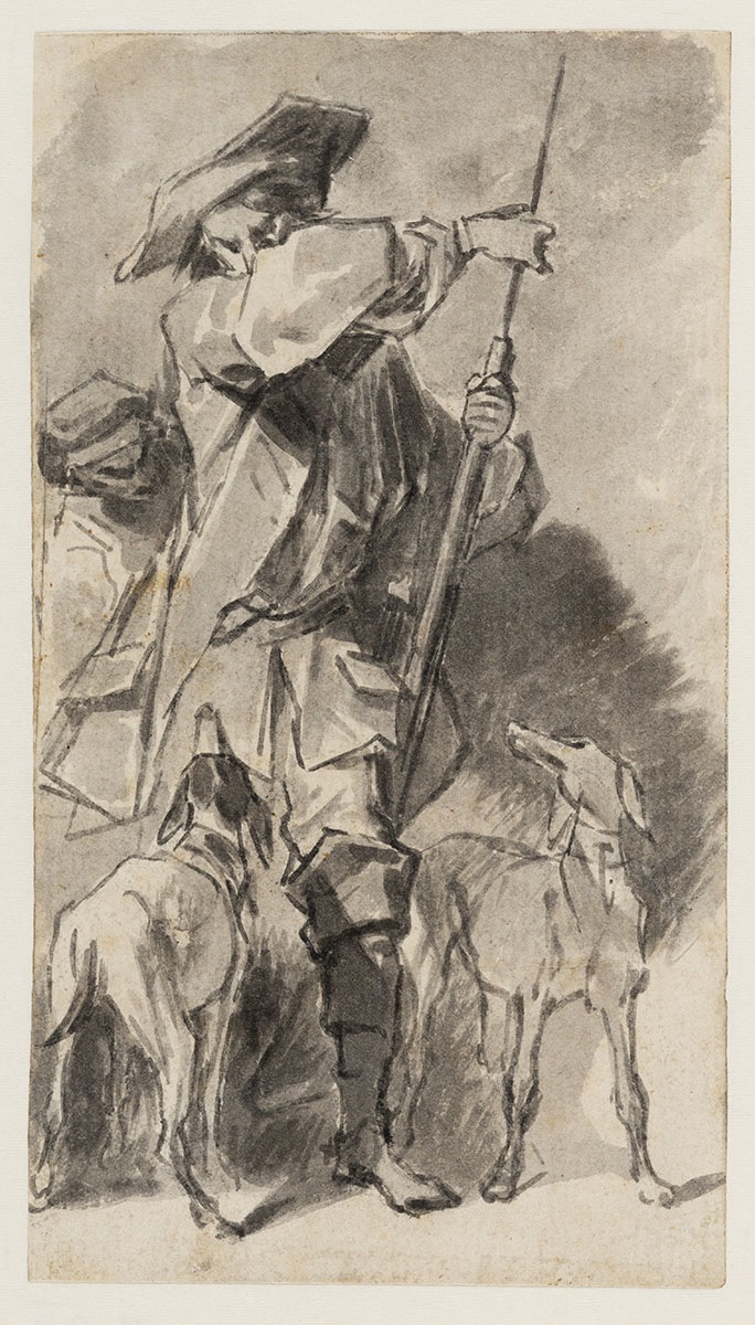 Soldats avec deux chiens, Jean-Jacques Bachelier, 2e moitié 18e siècle