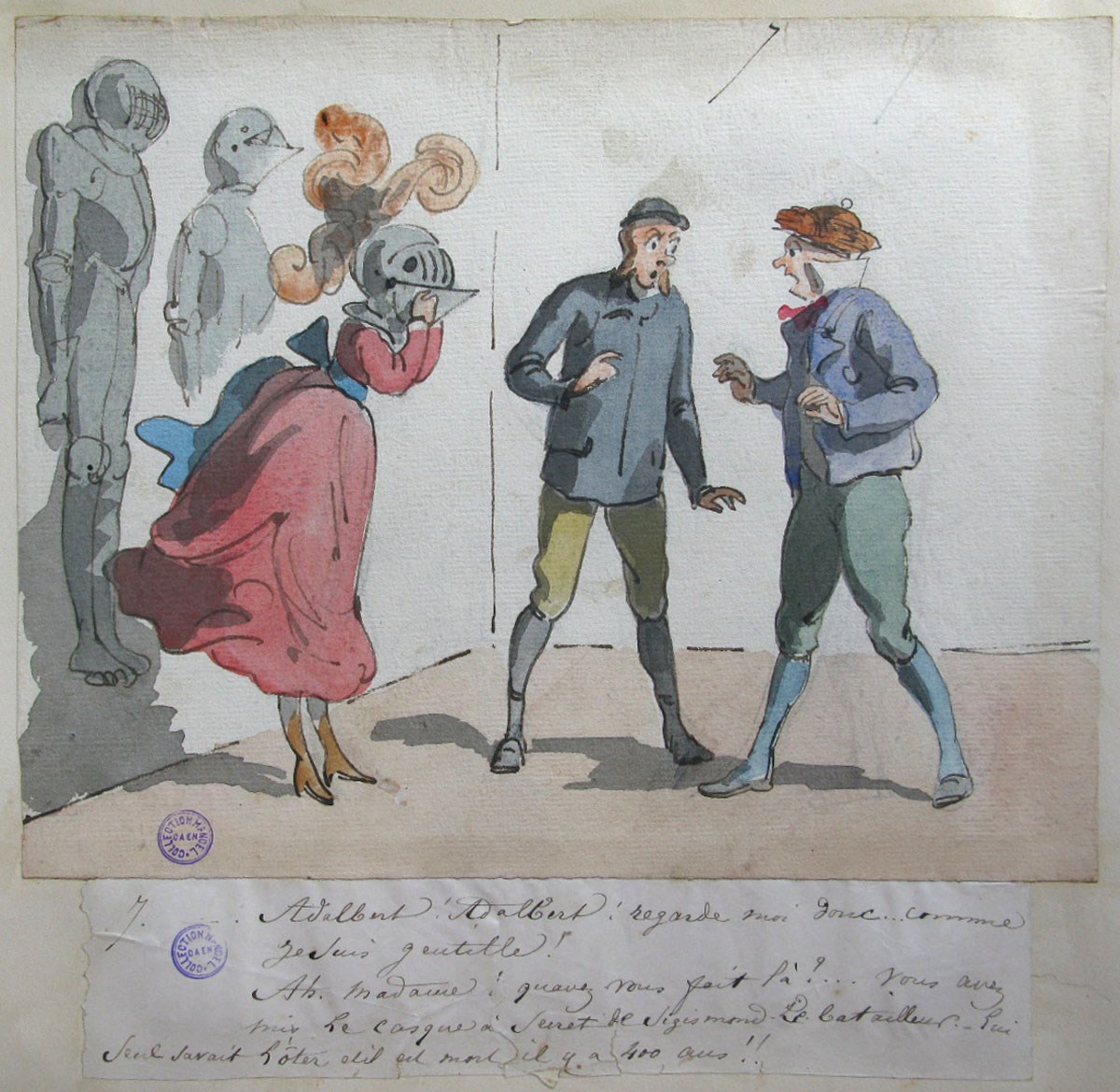 7. Adalbert ! Adalbert ! regarde moi donc... Comme je suis gentille ! ; Les Aventures de Zénaïde et d'Adalbert au château de Schiffschaffburg (titre factice de la série)_0