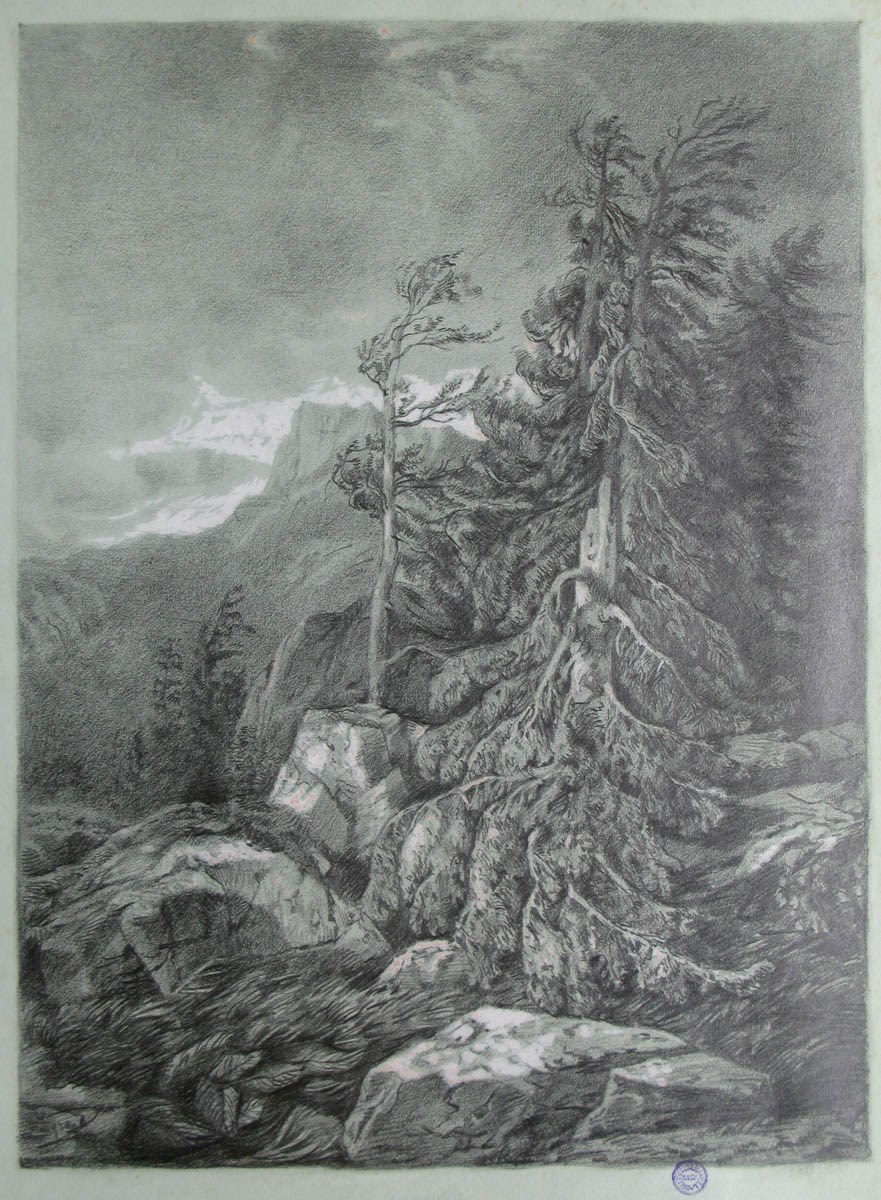 Paysage de montagne, Jacques Théodore Legrand, 4e quart 19e siècle