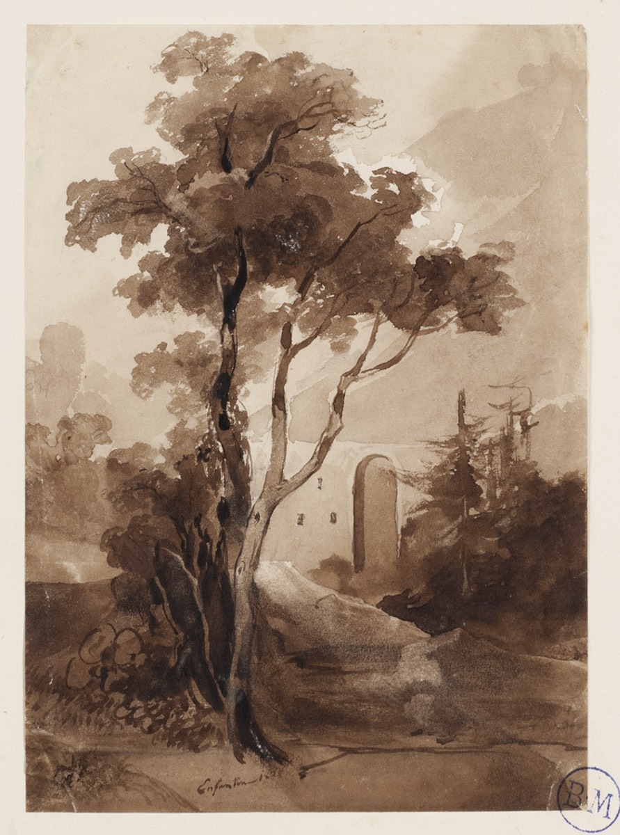 Paysage italien, Augustin Enfantin, 1825