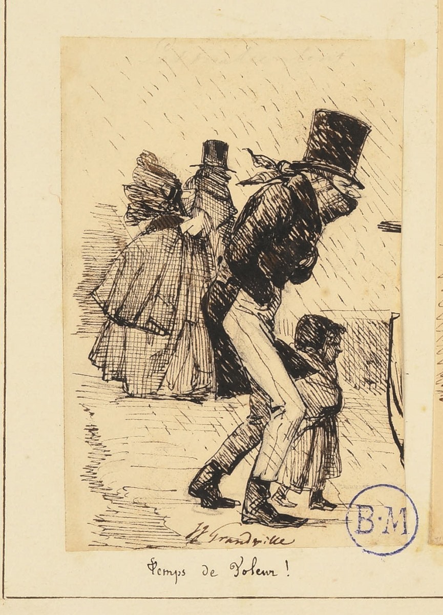Temps de voleur !, Grandville, 1ère moitié 19e siècle