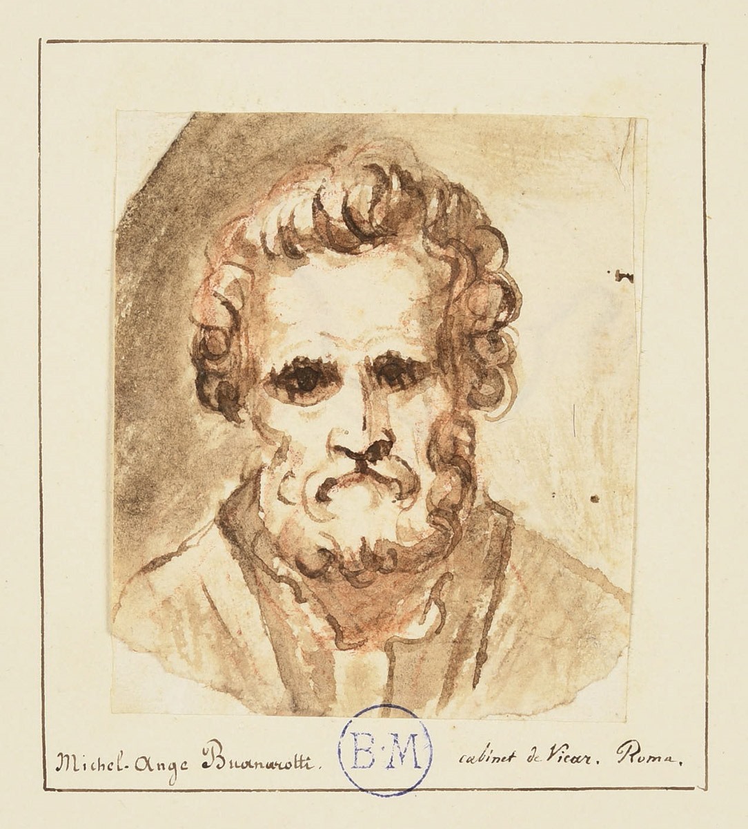 Tête d'homme barbu, Gaspare Diziani, 18e siècle