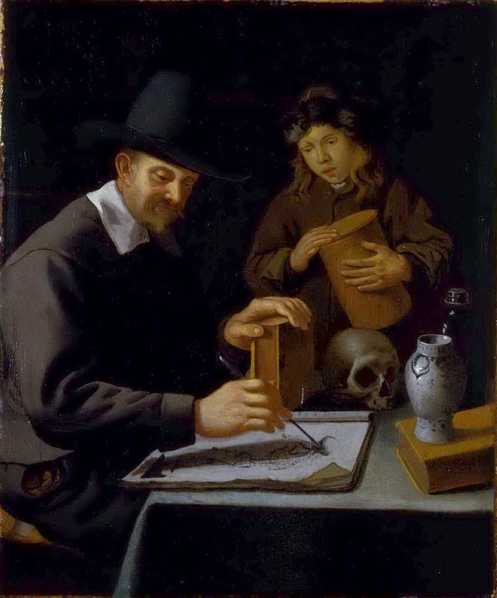 Le Peintre et son élève ; L'Anatomiste, Constantin Verhout, 2e moitié 17e siècle