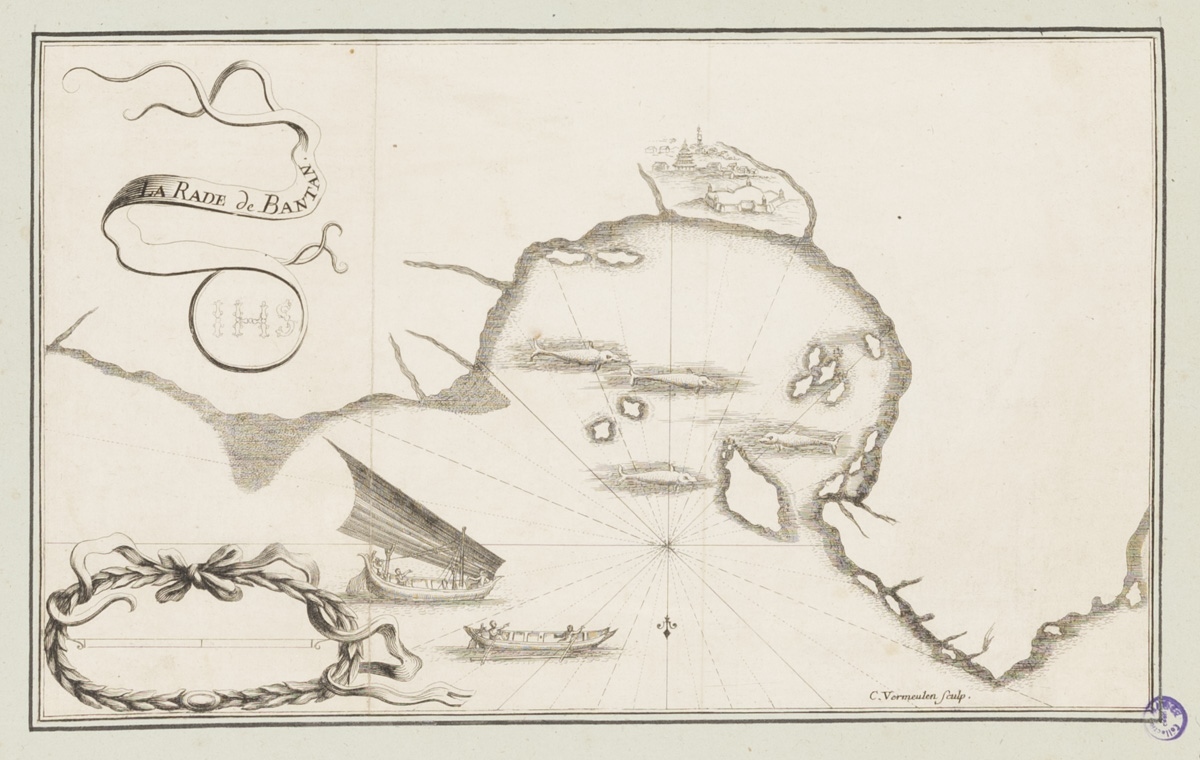 La rade de Bantan, Cornelis Martinus Vermeulen, 1676-1700
