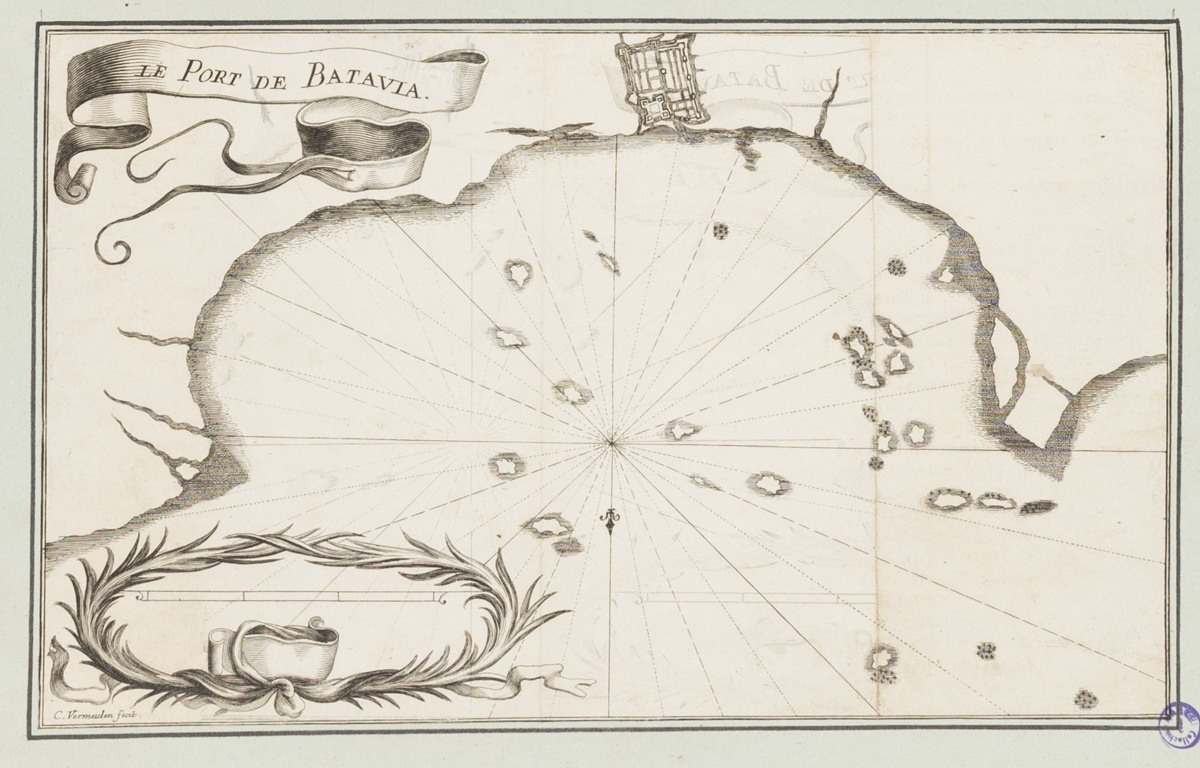 La rade de Batavia, Cornelis Martinus Vermeulen, 1676-1700