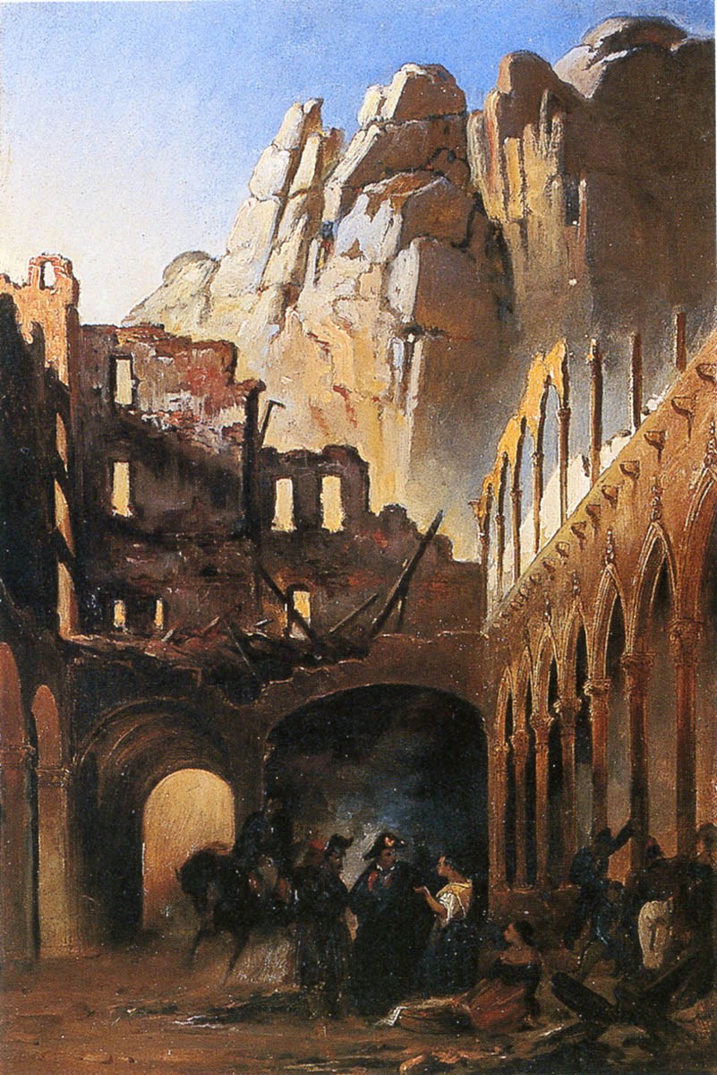 Le Cloître de Monserrat, Jean Charles Langlois, 1826 vers
