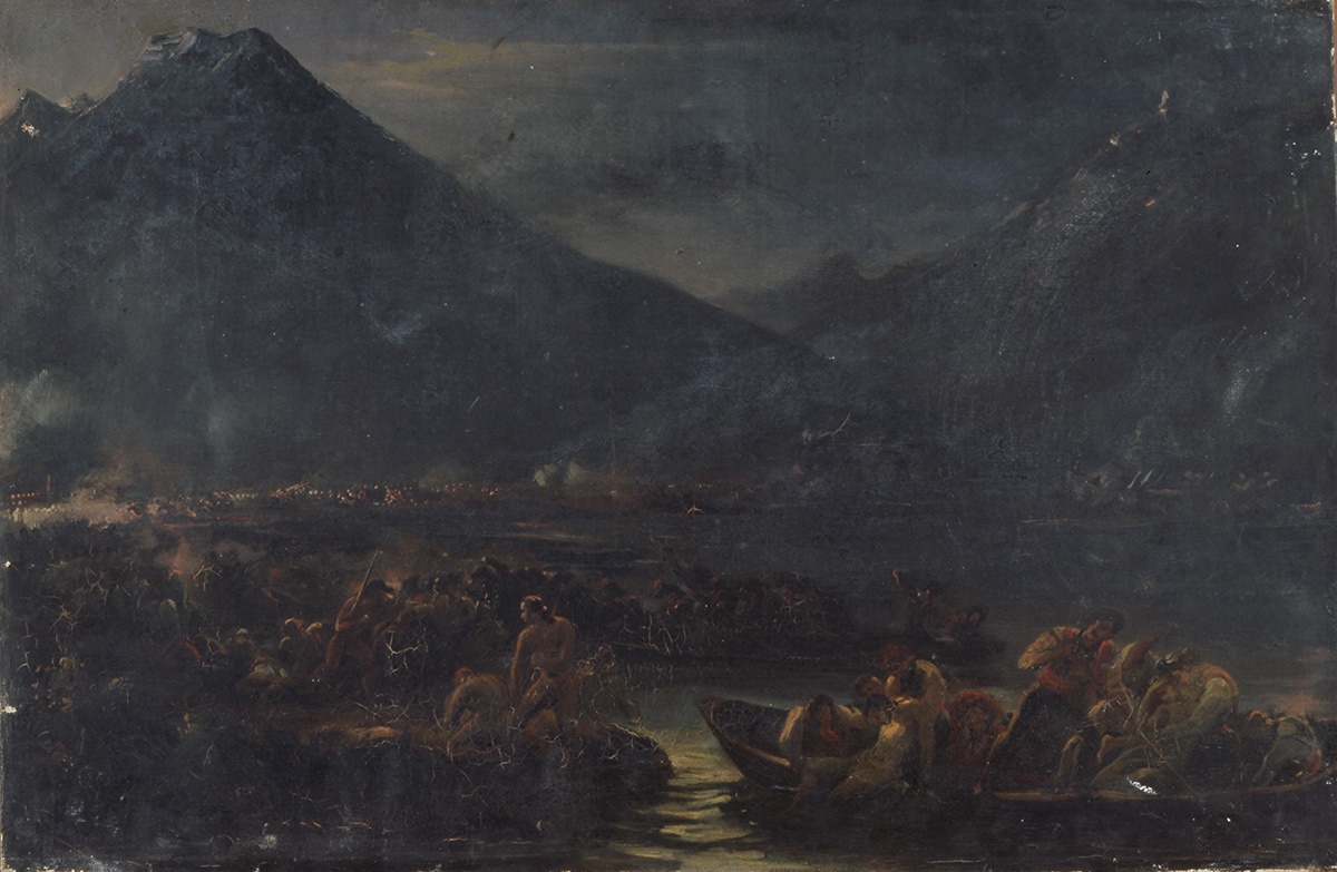 Le Passage de la Linth près de Zürich, Jean Charles Langlois, 19e siècle