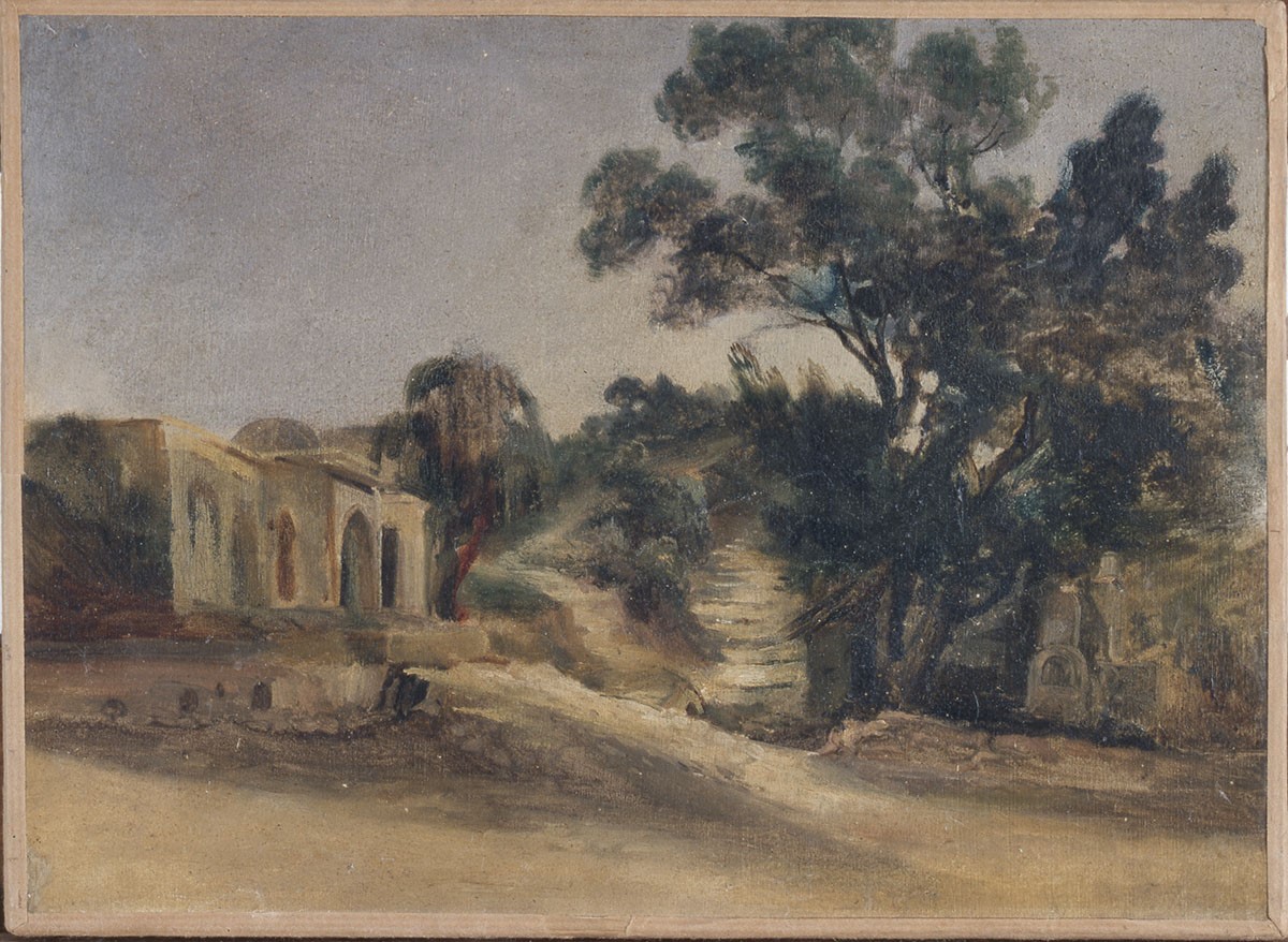 Mosquée, fontaine et café à Birmandreis, Jean Charles Langlois, 2e quart 19e siècle