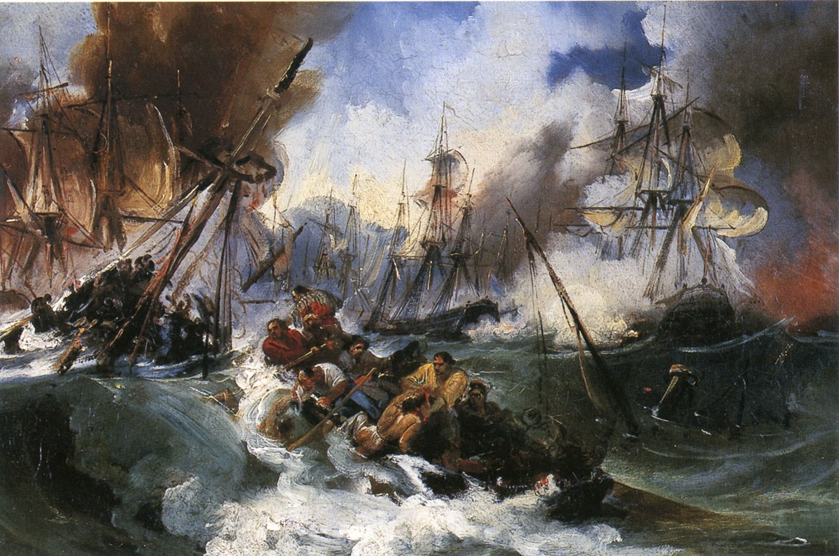 Bataille navale, Jean Charles Langlois, 1831 (avant)