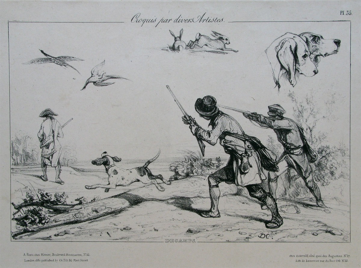 Croquis par divers Artistes, Pl.35, Alexandre Gabriel Decamps, 1803-1830