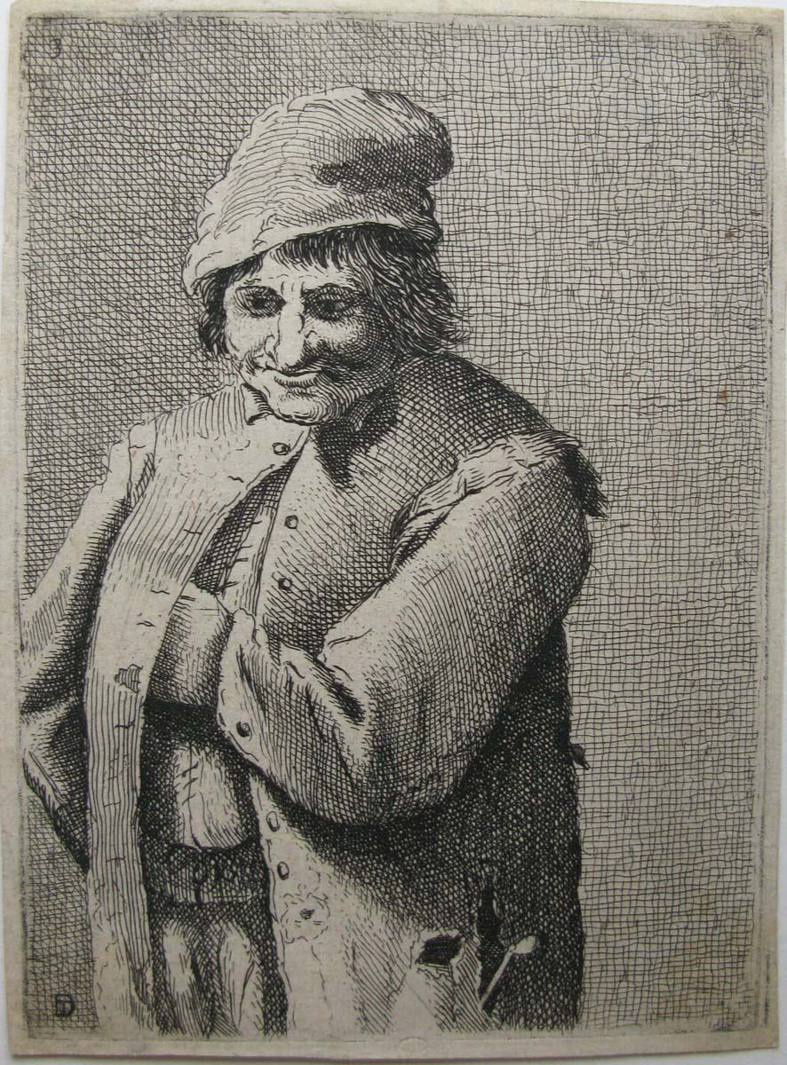 Paysan glissant sa main gauche sous sa veste_0