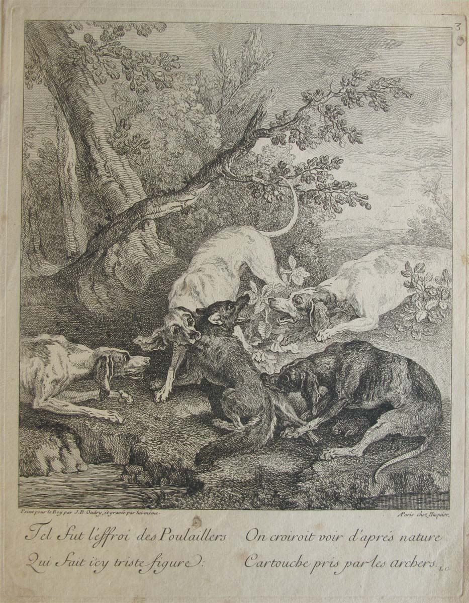 Le renard vaincu, Jean-Baptiste Oudry, 1755 (Avant)