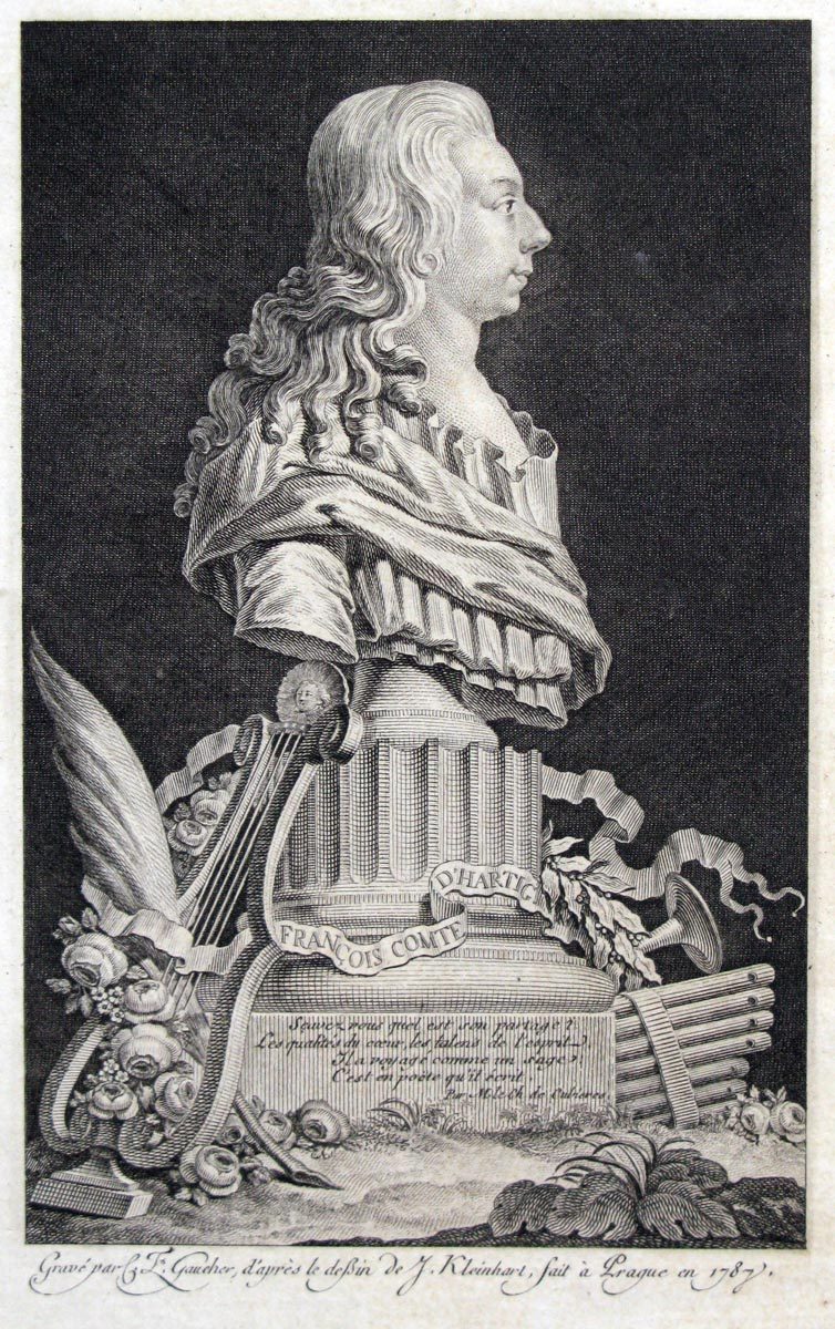 François comte de Hartig, Charles-Étienne Gaucher, 18e siècle