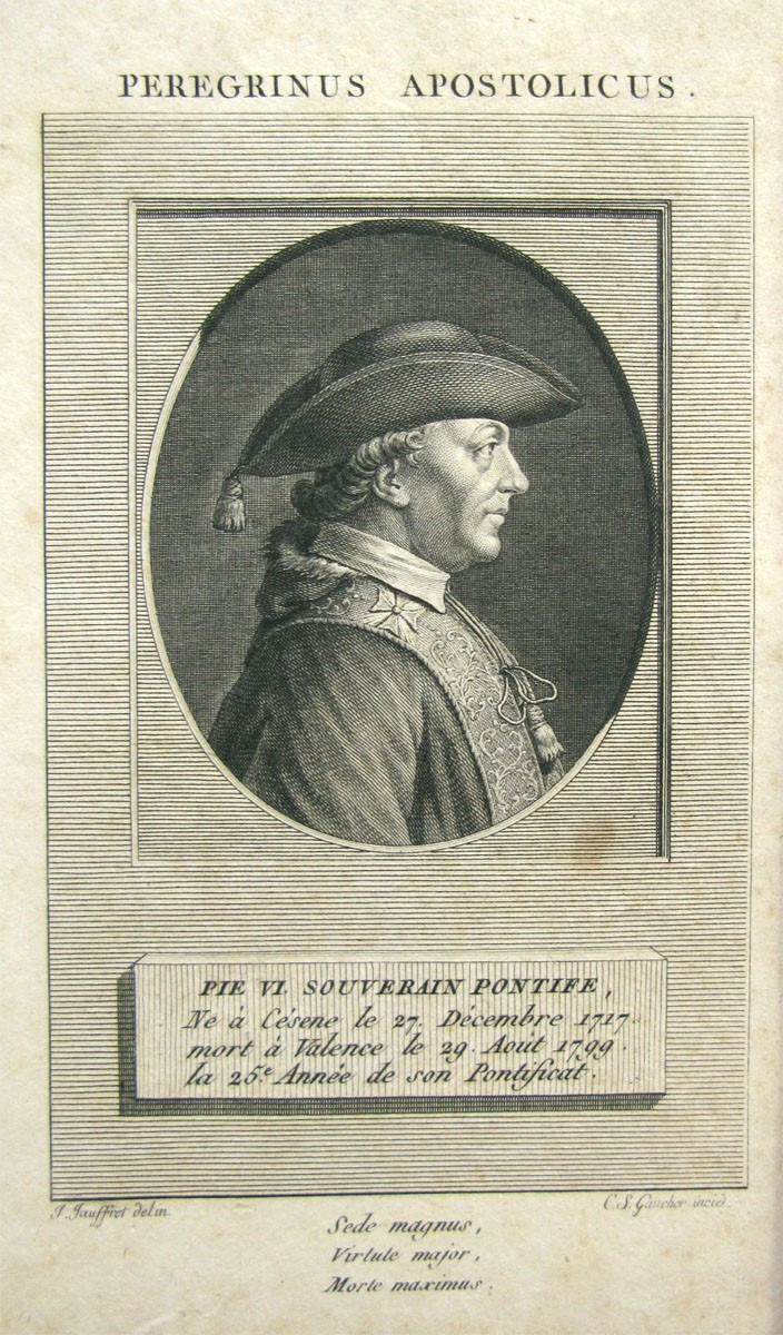 Pie VI, Charles-Étienne Gaucher, 18e siècle