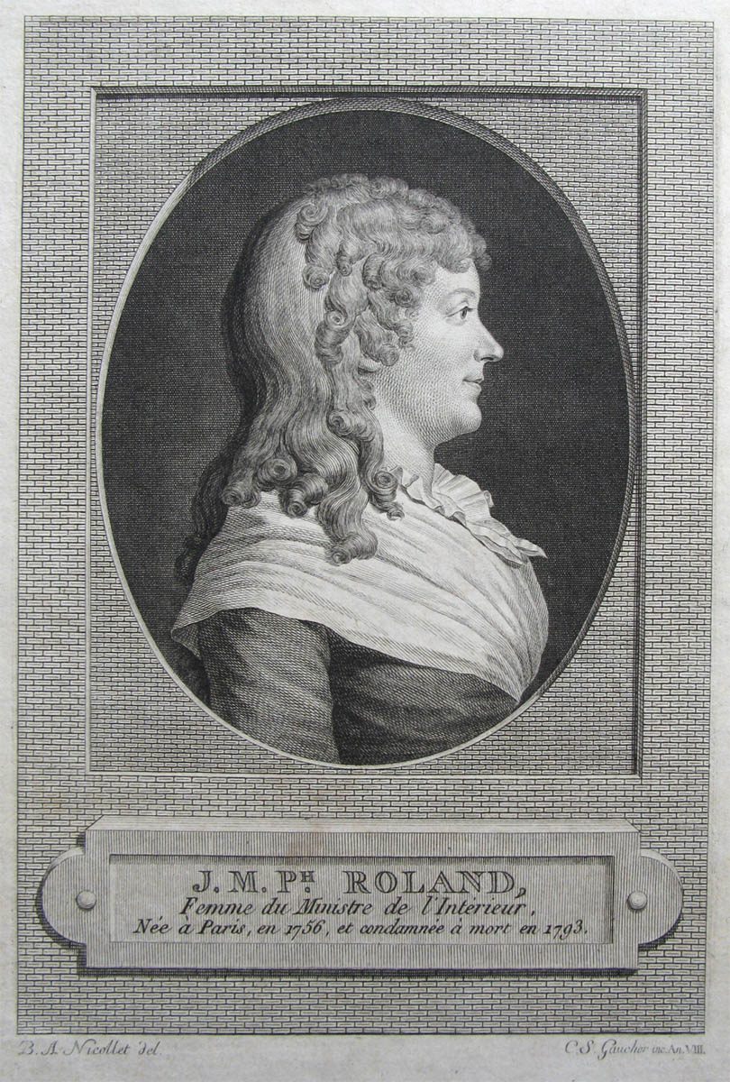 Madame Roland, Charles-Étienne Gaucher, 18e siècle