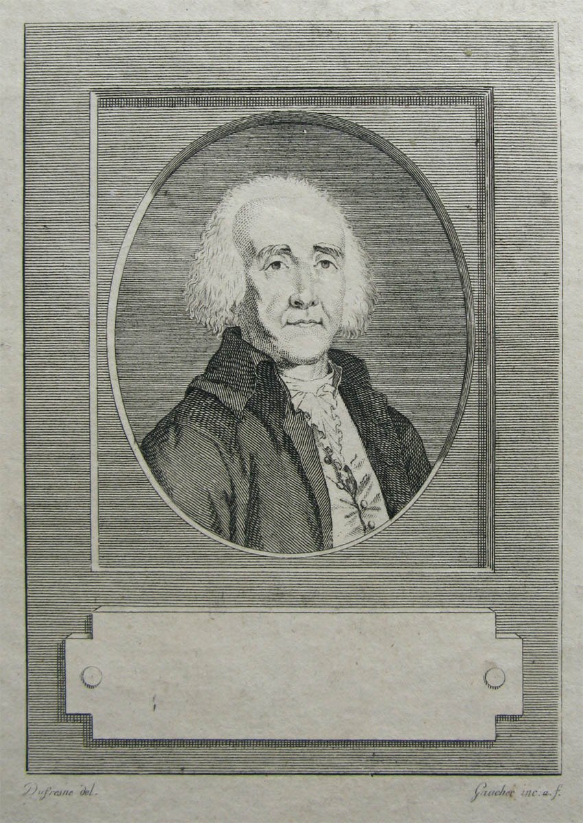 Portrait d'homme, Charles-Étienne Gaucher, 18e siècle